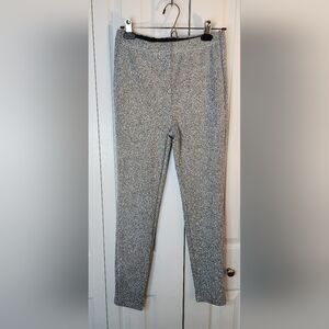 NWOT Set Of Two Pairs Of Shimmery Glittery Leggings Medium Gray Silver Black